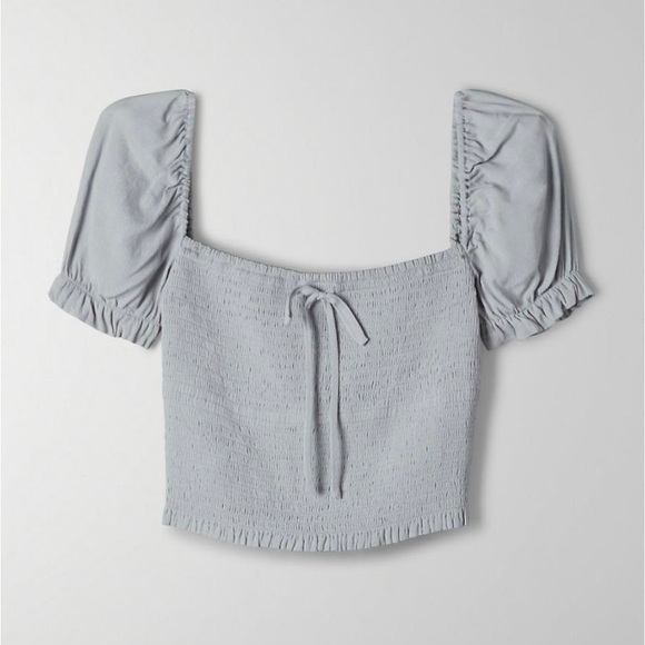 Wilfred Smocked Blouse - Pearl Grey - Picture 3 of 4
